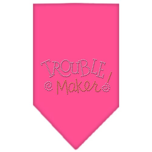 Pet and Dog Bandana Rhinestone, "Trouble Maker"