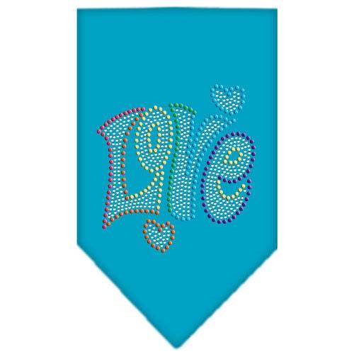 Pet and Dog Bandana Rhinestone, "Technicolor Love"