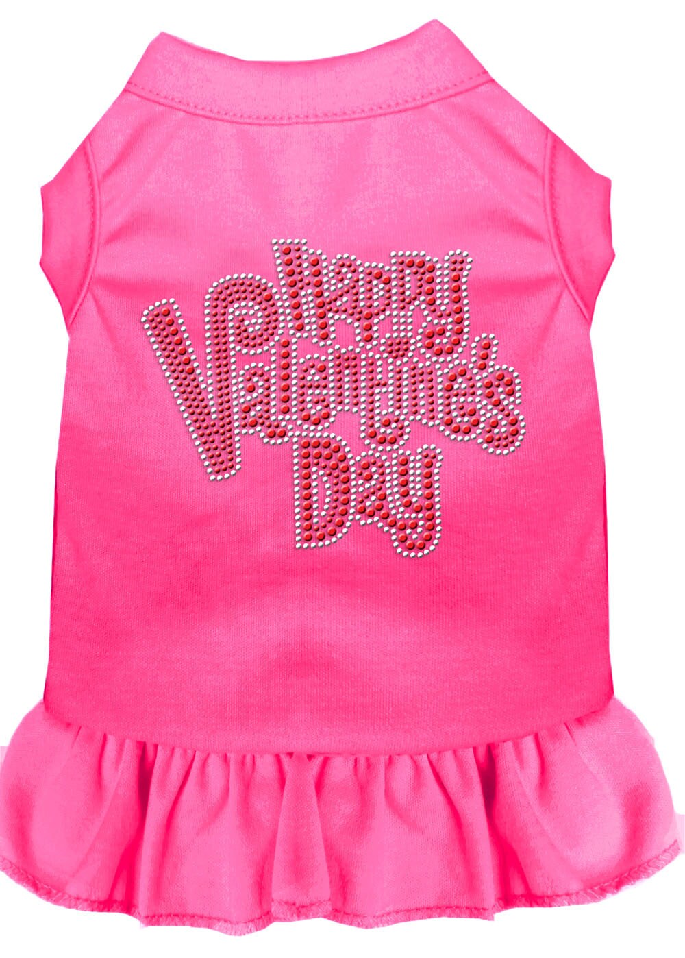 Pet Dog & Cat Dress Rhinestone, "Happy Valentines Day"