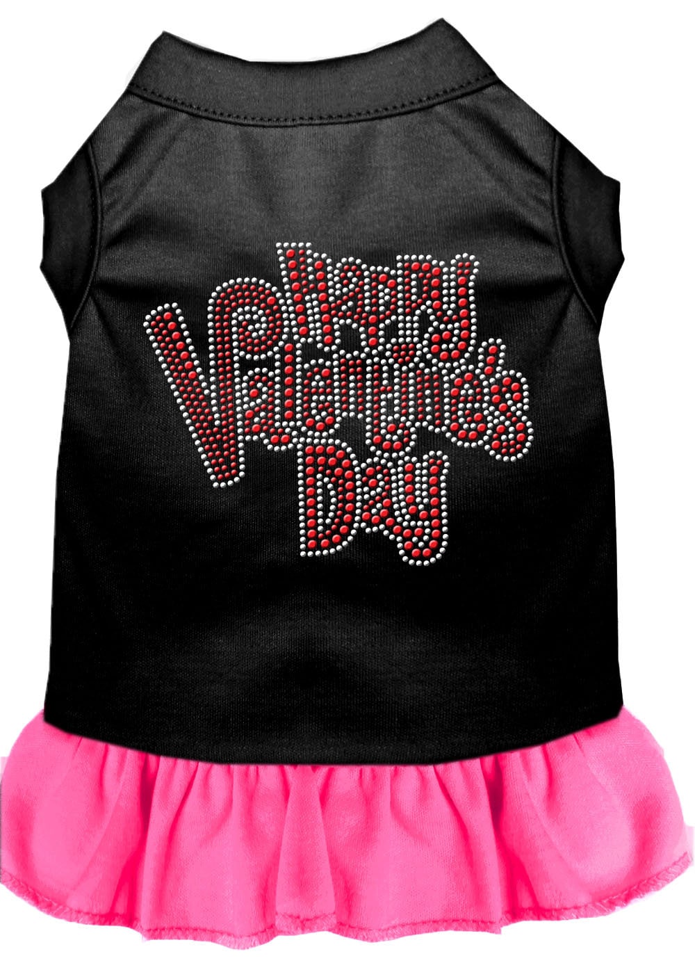 Pet Dog & Cat Dress Rhinestone, "Happy Valentines Day"