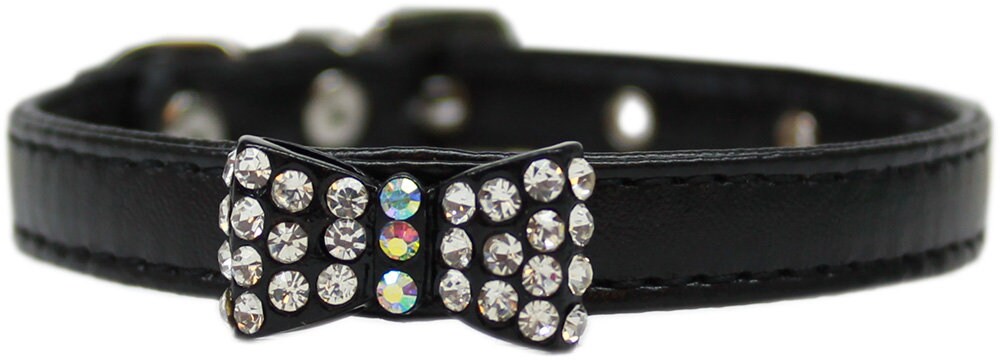 Dog, Puppy & Pet Fashion Collar, "Bow-Dacious Crystal"