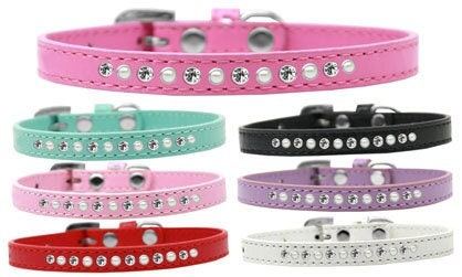 Dog, Puppy and Pet Fashion Collar "Pearl & Clear Crystals"