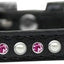 Dog, Puppy and Pet Fashion Collar, "Pearl & Pink Crystals"