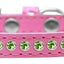 Dog, Puppy & Pet Fashion Collar, "Lime Green Crystal Rimsets"