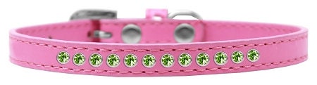 Dog, Puppy & Pet Fashion Collar, "Lime Green Crystal Rimsets"