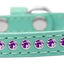 Dog, Puppy & Pet Fashion Collar, "Purple Crystal Rimsets"