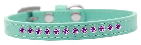 Dog, Puppy & Pet Fashion Collar, "Purple Crystal Rimsets"