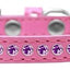 Dog, Puppy & Pet Fashion Collar, "Purple Crystal Rimsets"