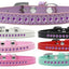 Dog, Puppy & Pet Fashion Collar, "Purple Crystal Rimsets"