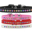 Dog, Puppy & Pet Fashion  Collar, "One Row Confetti Crystal Rimsets"