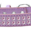 Dog, Puppy & Pet Fashion  Collar, "Two Row Light Pink Crystal Rimsets"