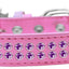 Dog, Puppy & Pet Fashion  Collar, "Two Row Purple Crystal Rimsets"