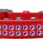 Dog, Puppy & Pet Fashion  Collar, "Two Row Purple Crystal Rimsets"