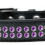 Dog, Puppy & Pet Fashion  Collar, "Two Row Purple Crystal Rimsets"