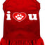 Dog Dress, Screen Printed, "I Heart You"