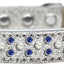 Dog, Puppy & Pet Ice Cream  Collar, "Pearl and Blue Crystal Rimsets Sprinkles"