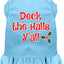 Christmas Dog Dress, Pet Dog & Cat Dress Screen Printed, "Deck The Halls Y'all"