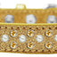 Dog, Puppy & Pet Ice Cream  Collar, "Pearl and Yellow Crystal Rimsets Sprinkles"