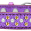 Dog, Puppy & Pet Ice Cream  Collar, "Pearl and Yellow Crystal Rimsets Sprinkles"