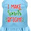 Christmas Pet Dog & Cat Dress Screen Printed, "I Make Spirits Bright"