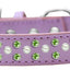 Dog, Puppy & Pet Fashion  Collar, "Pearl and Lime Green Crystal Rimsets Sprinkles"