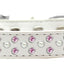 Dog, Puppy & Pet Fashion  Collar, "Pearl and Light Pink Crystal Rimsets Sprinkles"