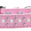 Dog, Puppy & Pet Fashion  Collar, "Pearl and Light Pink Crystal Rimsets Sprinkles"