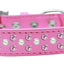 Dog, Puppy & Pet Fashion  Collar, "Pearl and Light Pink Crystal Rimsets Sprinkles"