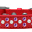 Dog, Puppy & Pet Fashion  Collar, "Pearl and Purple Crystal Rimsets Sprinkles"