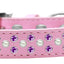 Dog, Puppy & Pet Fashion  Collar, "Pearl and Purple Crystal Rimsets Sprinkles"