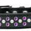 Dog, Puppy & Pet Fashion  Collar, "Pearl and Purple Crystal Rimsets Sprinkles"