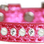 Cat Safety Ice Cream Collar, "One Row Pearl & Clear Crystal"