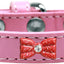 Dog, Puppy & Pet Widget Fashion Collar, "Red Glitter Bow"