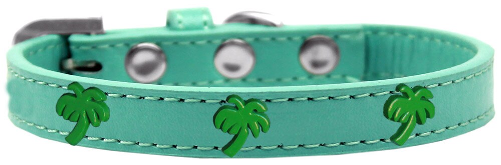 Dog, Puppy & Pet Widget Fashion  Collar, "Green Palm Tree"