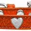 Dog, Puppy & Pet Widget Ice Cream Collar, "Silver Heart"