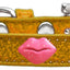 Dog, Puppy & Pet Widget Ice Cream Collar, "Pink Glitter Lips"