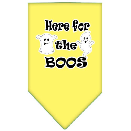 Halloween Pet and Dog Bandana Screen Printed, "Here For The Boos"