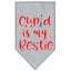 Pet and Dog Bandana Screen Printed, "Cupid Is My Bestie"