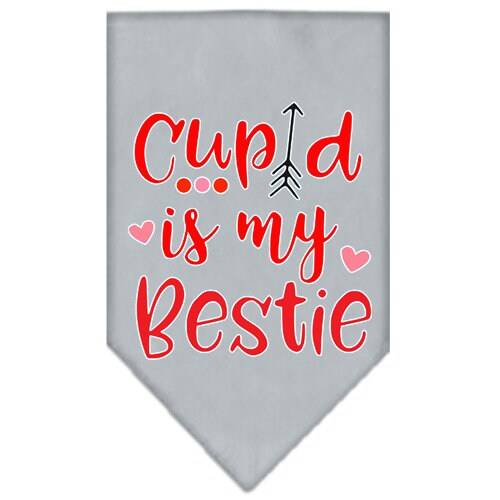 Pet and Dog Bandana Screen Printed, "Cupid Is My Bestie"