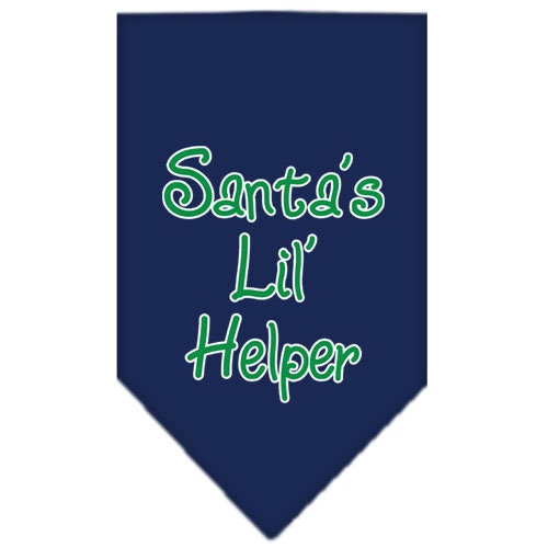 Christmas Pet and Dog Bandana Screen Printed, "Santa's Lil Helper"