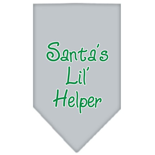 Christmas Pet and Dog Bandana Screen Printed, "Santa's Lil Helper"