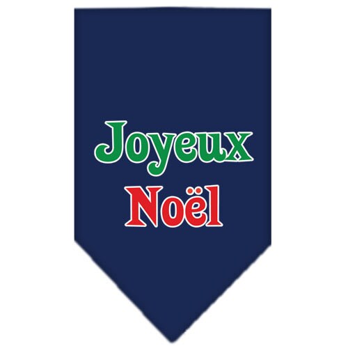 Christmas Pet and Dog Bandana Screen Printed, "Joyeux Noel"