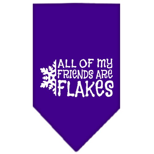 Christmas Pet and Dog Bandana Screen Printed, "All Of My Friends Are Flakes"