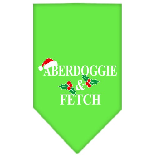 Christmas Pet and Dog Bandana Screen Printed, "Aberdoggie Christmas"