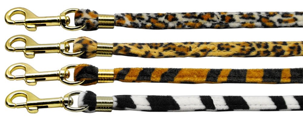 Dog, Puppy & Pet Plain Leash, "Animal Print" (Available in Plain or Jeweled)