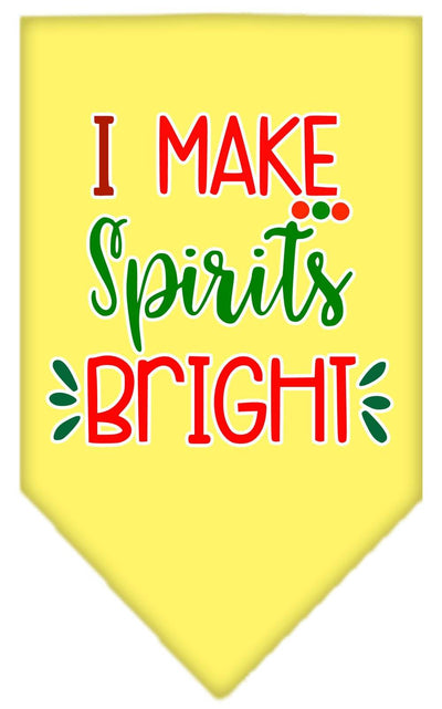 Christmas Pet and Dog Bandana Screen Printed, "I Make Spirits Bright"