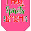 Christmas Pet and Dog Bandana Screen Printed, "I Make Spirits Bright"