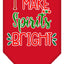 Christmas Pet and Dog Bandana Screen Printed, "I Make Spirits Bright"