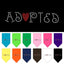 Pet and Dog Bandana Rhinestone, "Adopted"