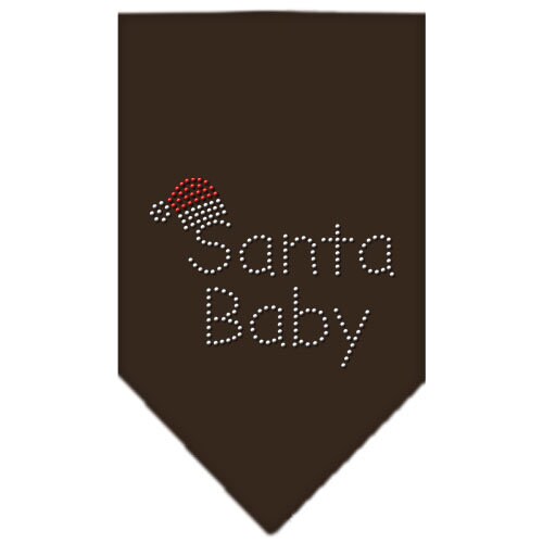 Christmas Pet and Dog Bandana Rhinestone, "Santa Baby"